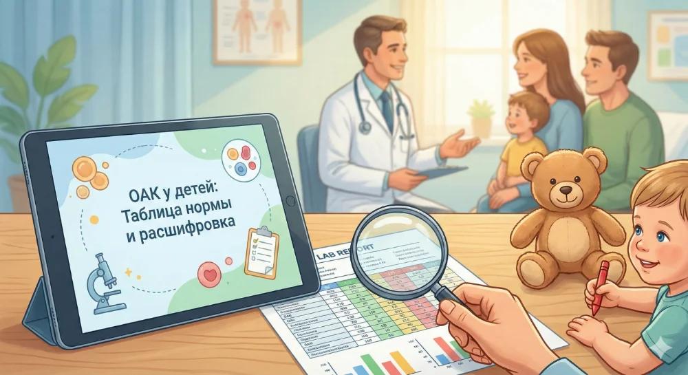 Общий анализ крови ОАК у детей: таблица нормы и расшифровка