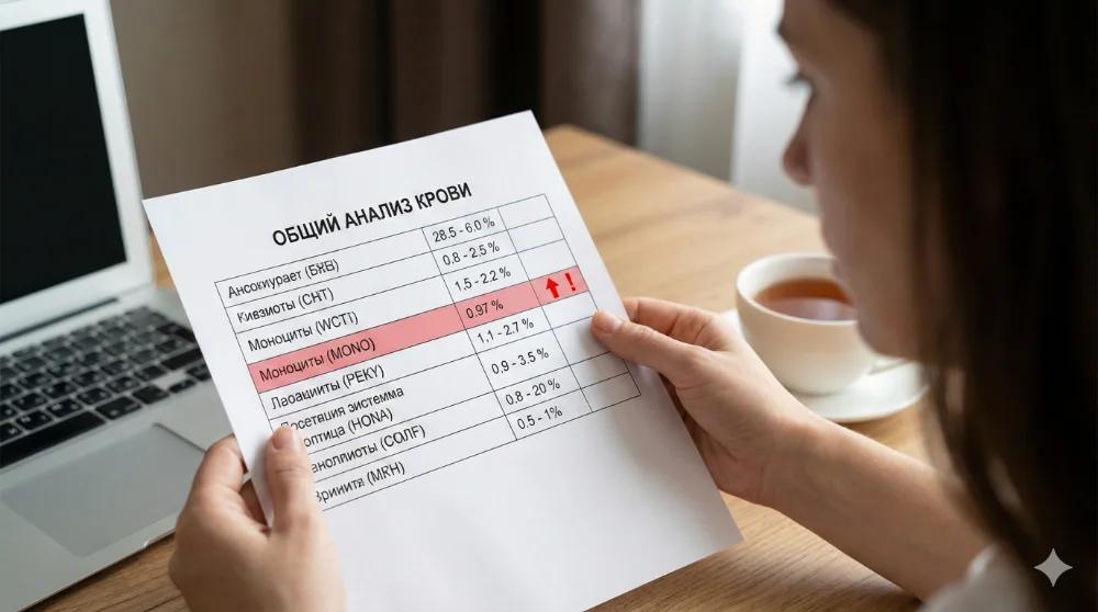 Повышены моноциты в крови — ищем причину скрытой инфекции