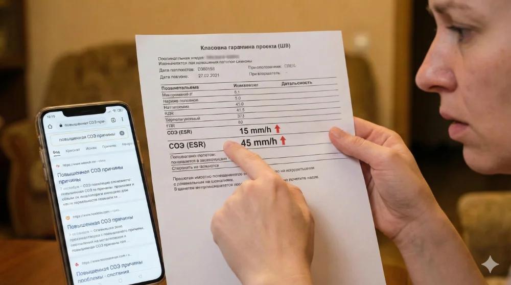 Высокая СОЭ в анализе крови — о каком воспалении речь